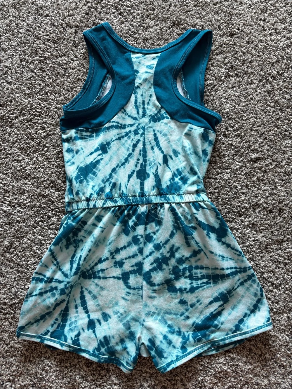 jumping beans Teal Tie-Dye Sleeveless Romper